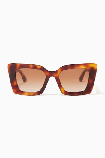Monogram Motif Oversized Square Frame Sunglasses 