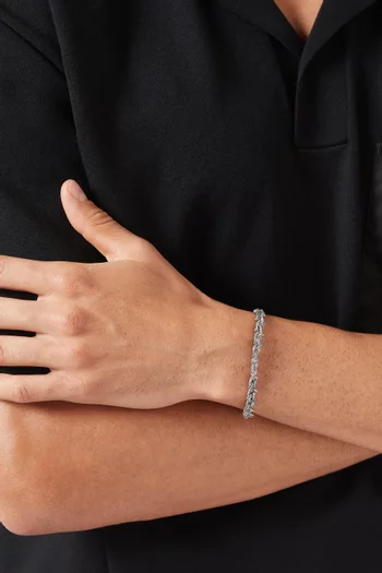 Tiny Braided Bracelet in Sterling Silver
