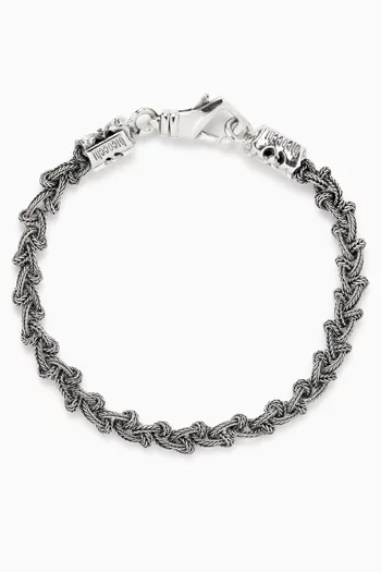 Tiny Braided Bracelet in Sterling Silver