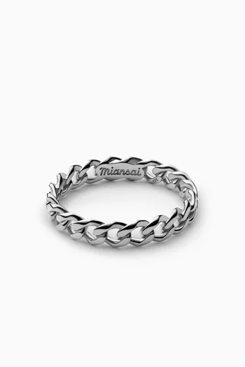 Cuban Link Ring in Sterling Silver   