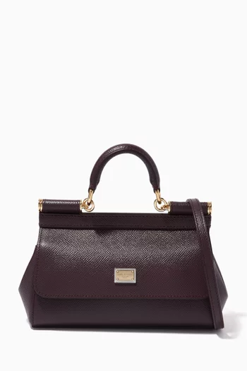 Sicily East West Small Bag in Dauphine Leather