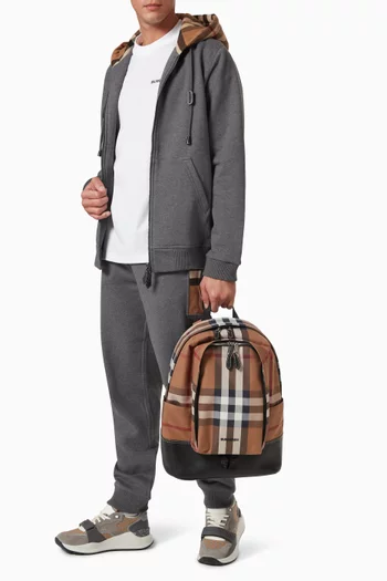 Stephan Check Panel Joggers in Melange   