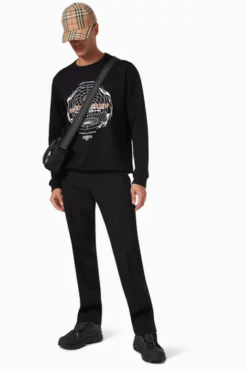 Globe Graphic Sweatshirt in Organic Cotton  