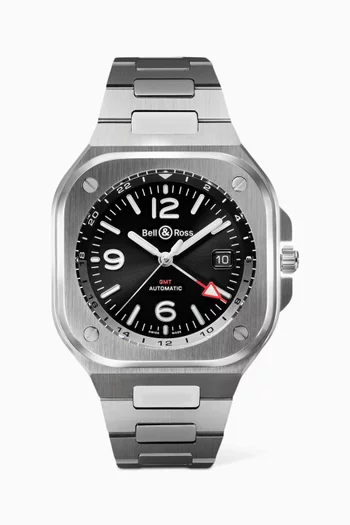 BR 05 GMT Watch in Stainless Steel 