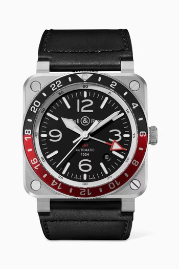 BR 03-93 GMT Watch in Stainless Steel    