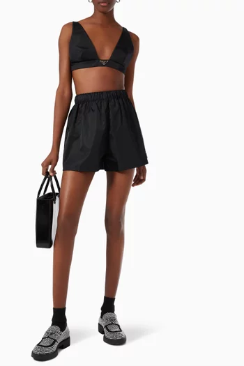 Triangle Logo Bralette in Re-nylon   