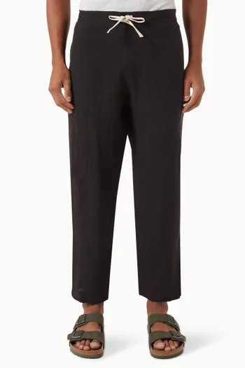 Drawstring Pants in Lightweight Linen