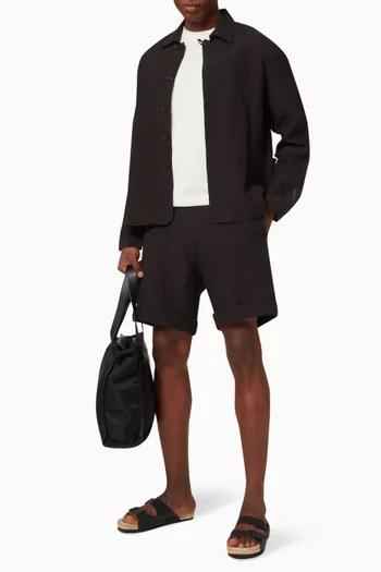 Elasticated Shorts in Linen   