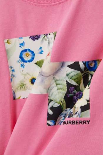 Montage Print T-shirt in Cotton   