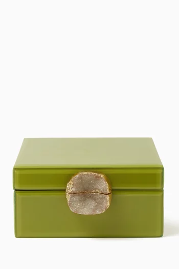 صندوق مجوهرات متوسط بمقبض حجري