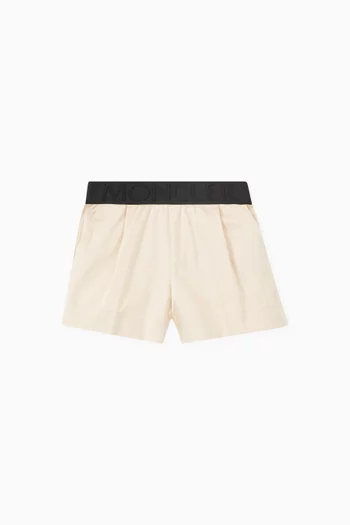 Logo Band Shorts in Stretch-cotton