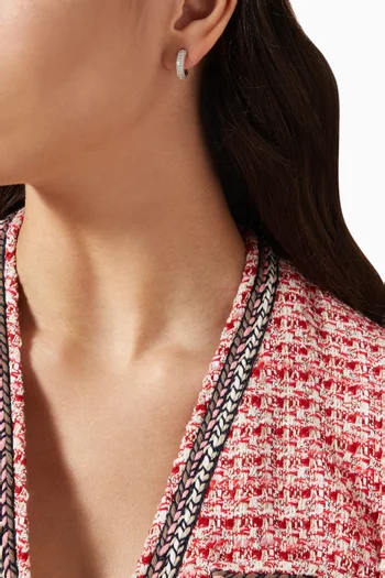 Brilliant Statement Pavé Huggies in Metal     