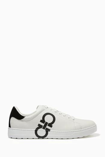 Gancini Sneakers in Smooth Leather