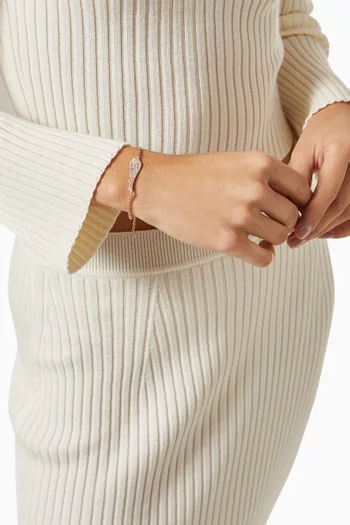 Wings Classic Diamond Bracelet in 18kt Rose Gold      