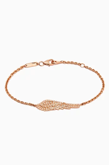 Wings Classic Diamond Bracelet in 18kt Rose Gold      