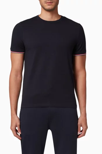 Striped Trim T-shirt in Jersey