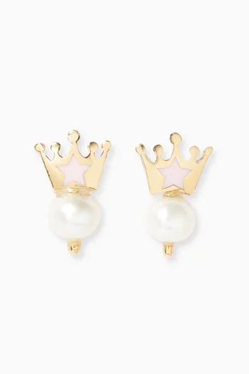 My Princess Pearl Earrings in 18kt Yellow Gold           