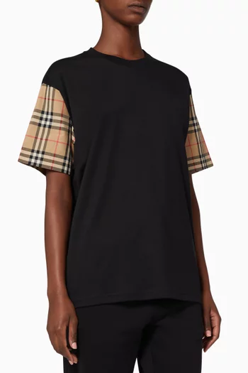 Carrick Check Sleeve T-shirt in Jersey   