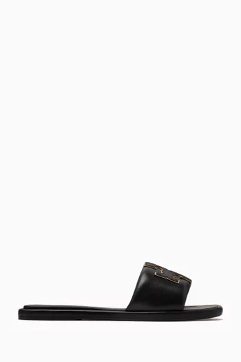 T Sport Slide Sandals in Leather