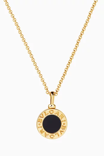 BVLGARI BVLGARI Onyx Pendant Necklace in 18kt Yellow Gold