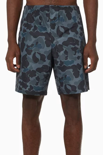 Camo Swim Shorts in Technical Fabric  