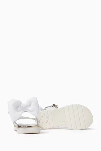 Rhinestone Back Strap Bow Sandals