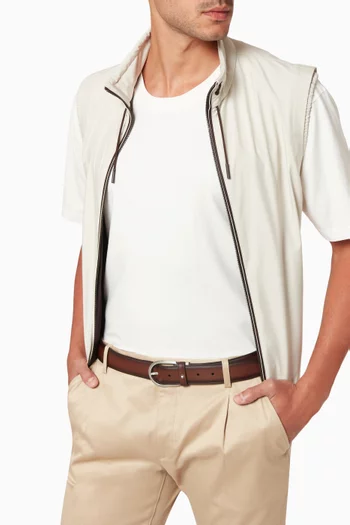 حزام جلد مطلٍ يدويًا، 35 مم