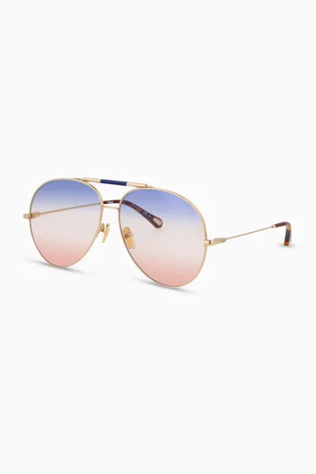 Aviator Sunglasses in Metal   