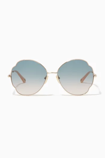 Round Sunglasses in Metal  