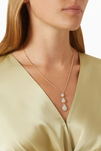 Serpent Bohème Triple Motif Diamond Necklace in 18kt Yellow Gold 