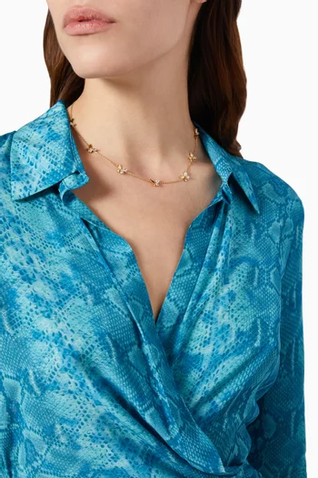 قلادة سوشيال باترفلاي نحاس مطلي بالذهب