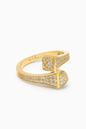 Cleo Diamond Wrap Ring in 18kt Gold