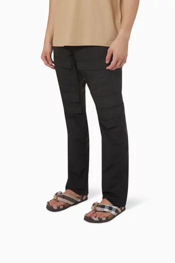 Ducannon Thong Sandals in Check Cotton