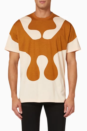 Abstract T-shirt in Cotton 