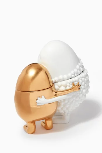 Haas Huggers Box in 24kt Gold & Porcelain