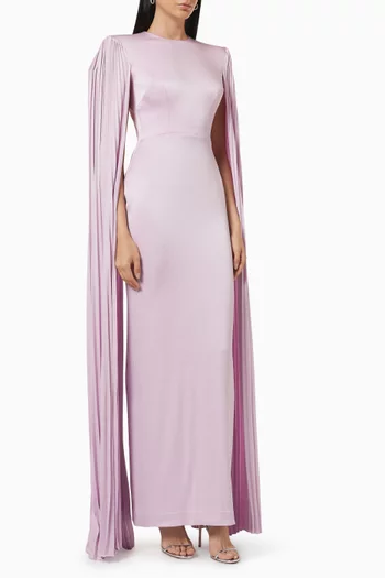 Dresden Column Gown in Satin Crepe  