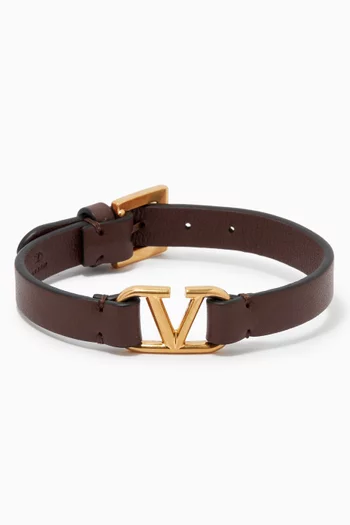 Valentino Garavani VLOGO Bracelet in Leather