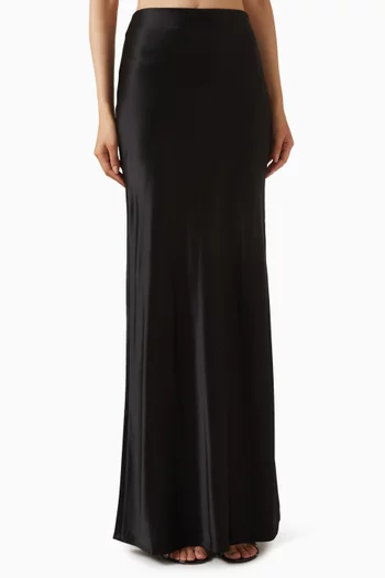 Bias-cut Maxi Skirt in Satin