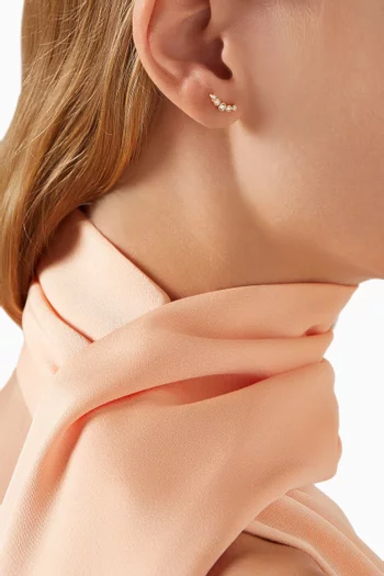 Diamond Climber Earrings in 18kt Gold