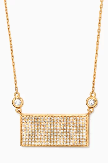 Mother's Day Diamond Necklace in Yellow Gold   