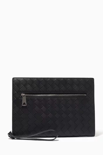 Document Case in Intrecciato Calfskin