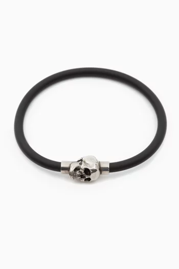 Skull Cord Bracelet in Rubber  