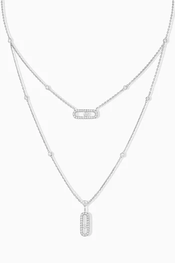 Move Uno Necklace in 18kt White Gold 