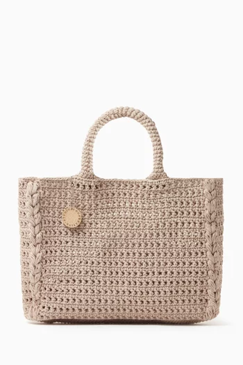 Crochet Tote Bag in Recycled Cotton