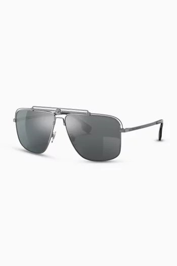 Medusa Focus Sunglasses in Metal  