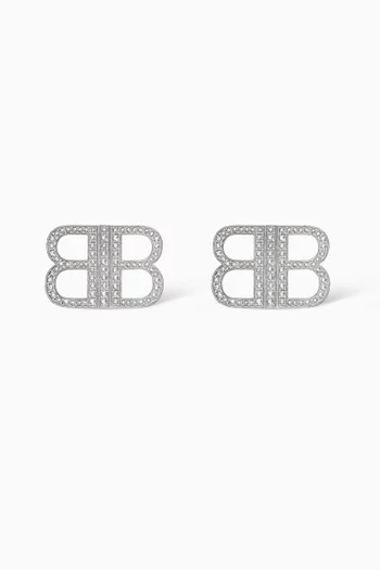 BB 2.0 Rhinestone Earrings in Metal   