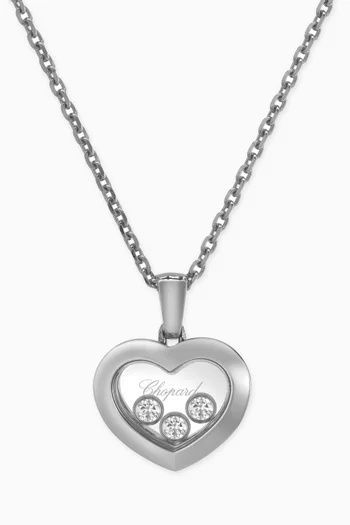 Happy Diamonds Icons Pendant Necklace in 18kt White Gold