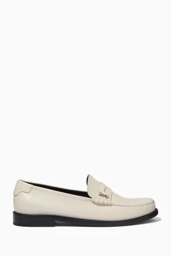 Le Loafer Monogram Penny Slippers in Smooth Leather