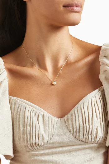 Infinity Pearl Pendant Necklace in 18kt Yellow Gold  