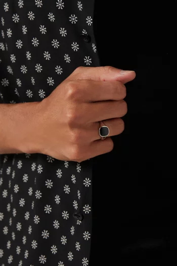 Olympus Signet Ring in Sterling Silver